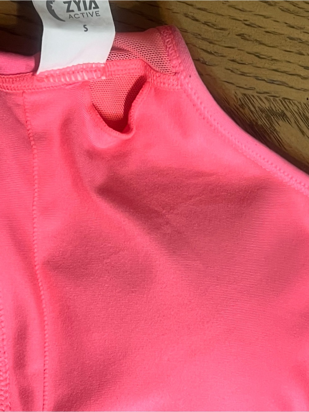 Zyia One More Rep Mesh Sports Bra peachy pink athletic athleisure workout gym - Picture 6 of 10